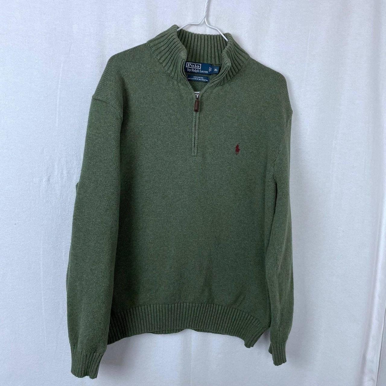 Vintage 90s Polo Ralph Lauren 1/4 Zip Knit Sweater.... - Depop