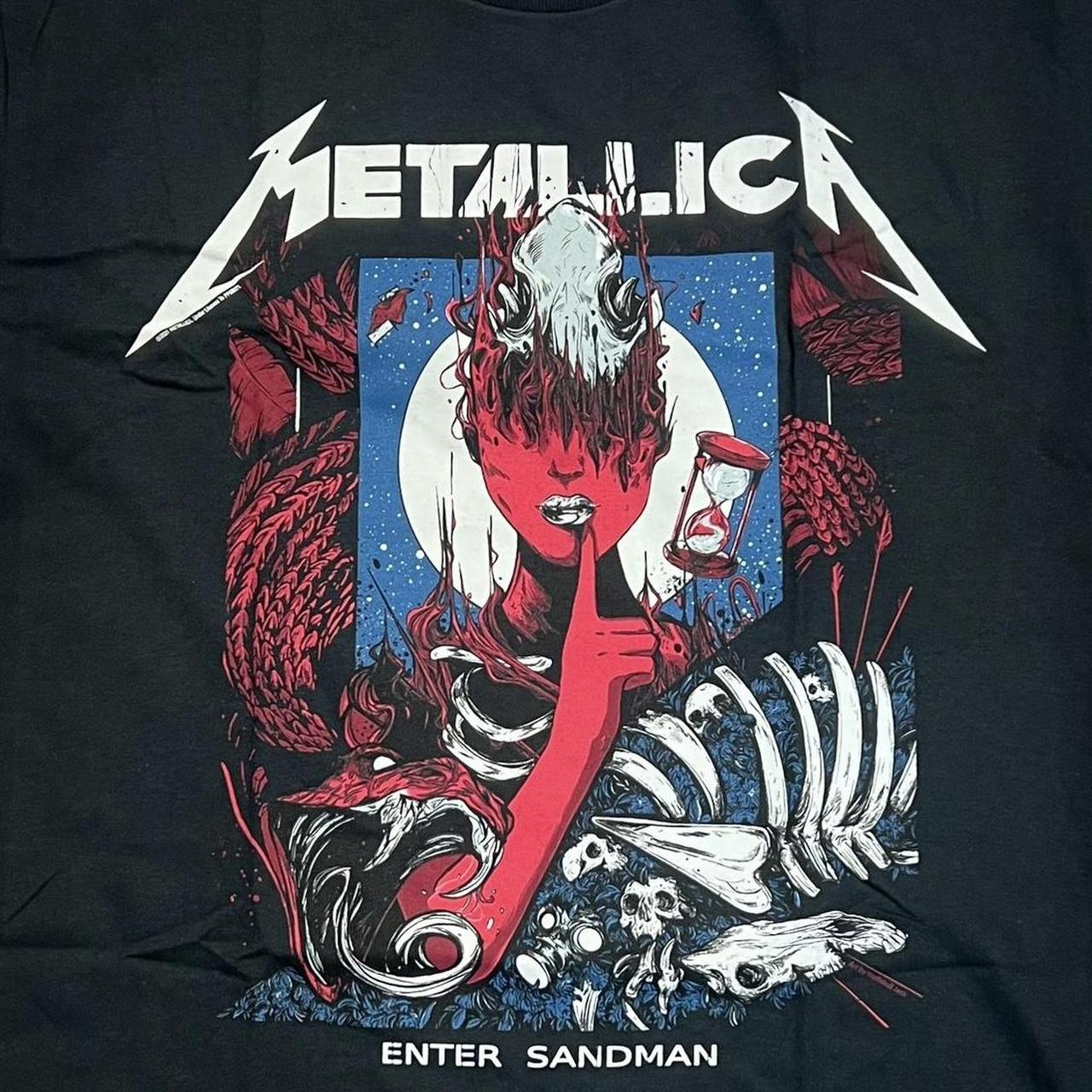 METALLICA UNISEX T-SHIRT: ENTER SANDMAN POSTER An | Depop