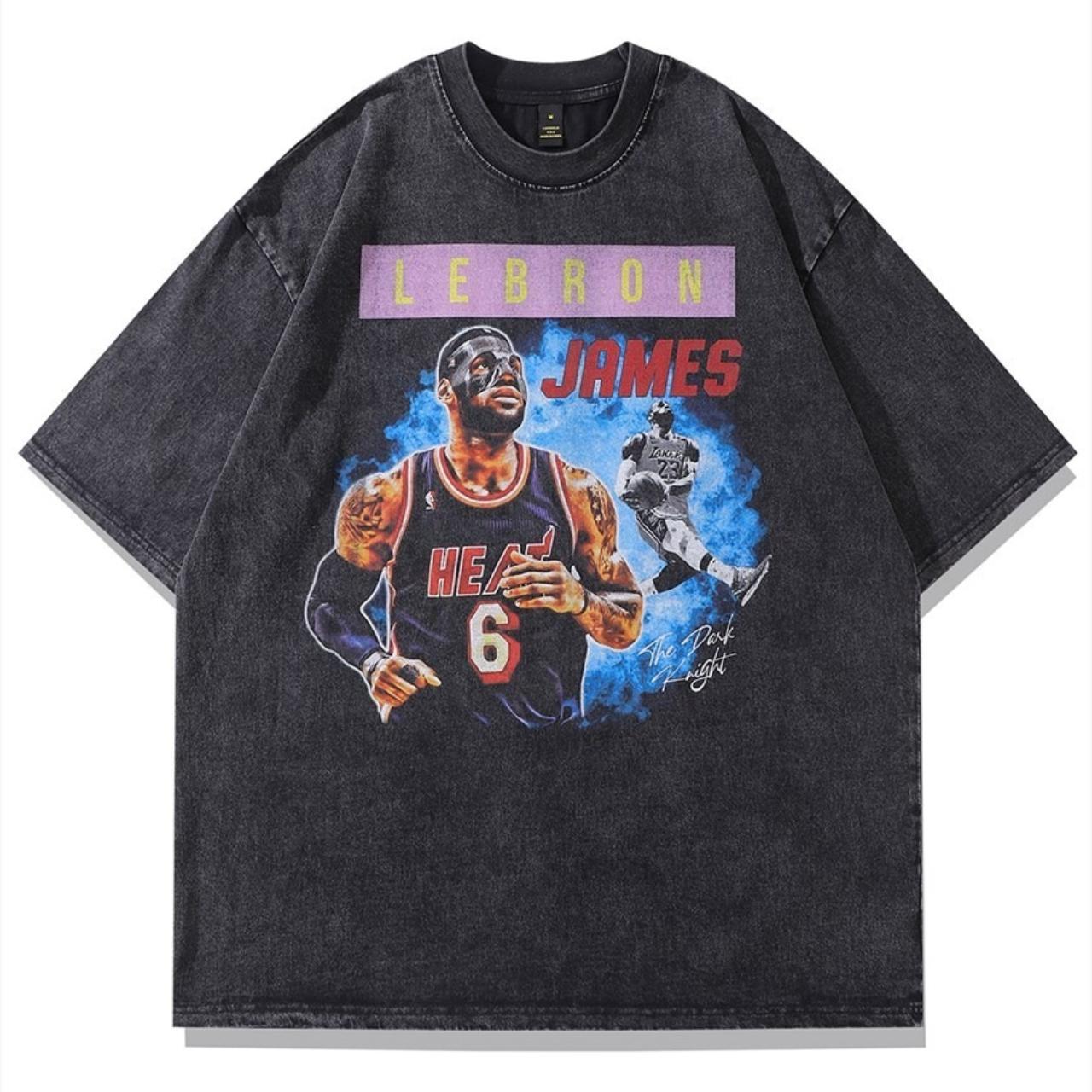 Lebron James t-shirt sports tee retro basketball top... - Depop