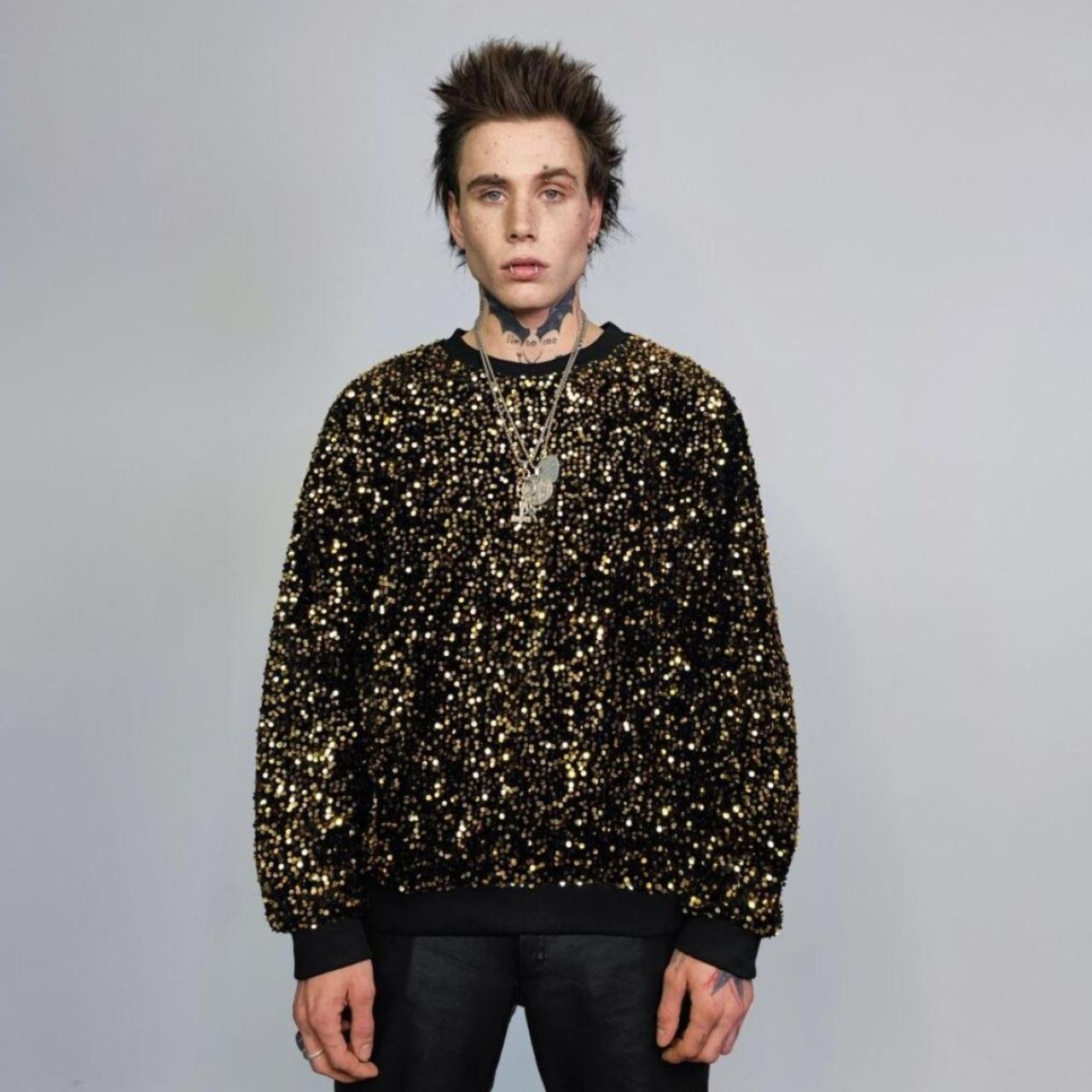 Gold sparkle sweater best sale