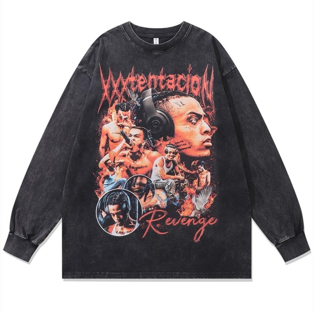 Rapper top XXXtentacion t-shirt vintage wash XXX top... - Depop