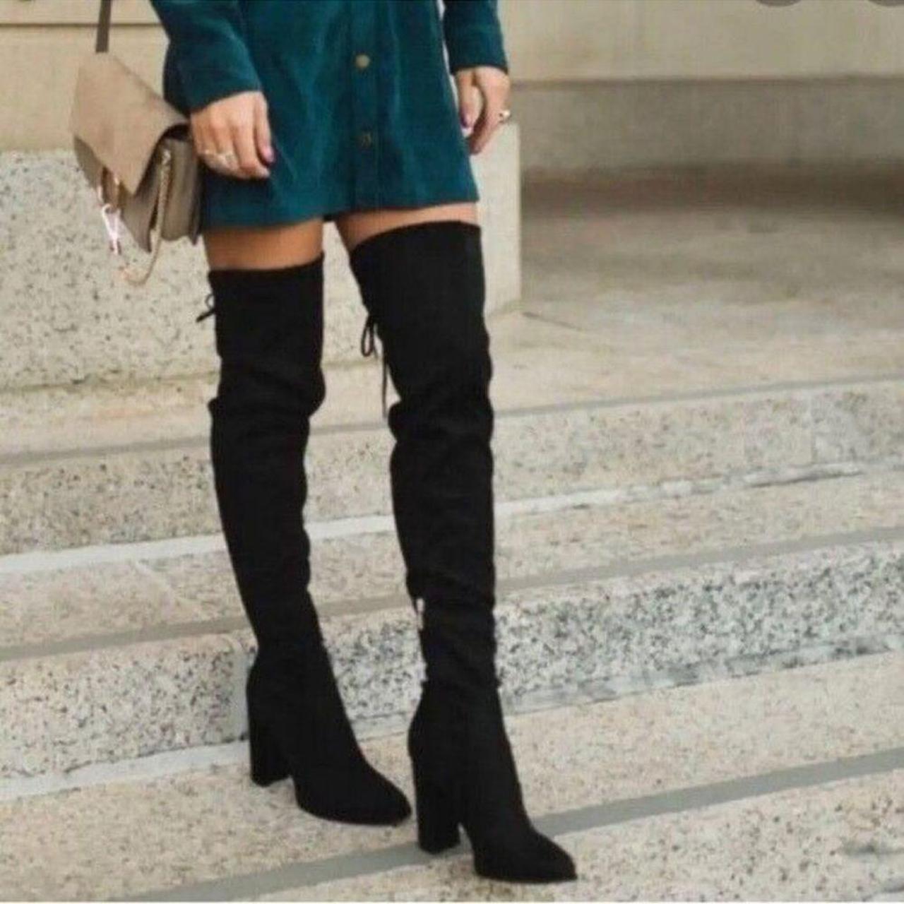 marc fisher knee high suede boots