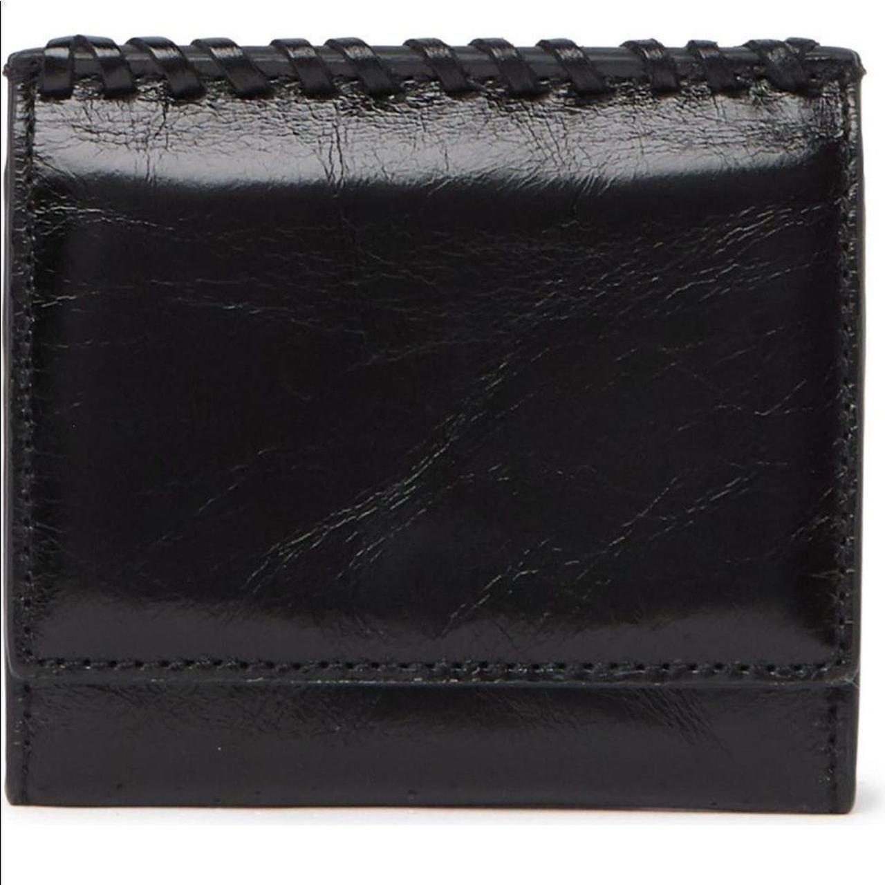 Hot Hobo Stitch Woven Black Leather Wallet