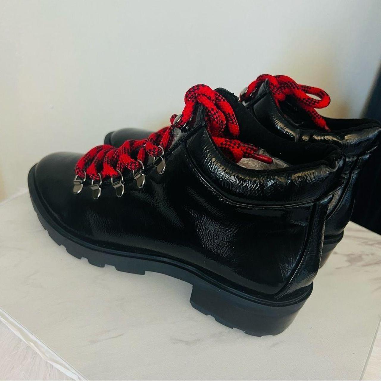 SCHUTZ Patent Leather Hiking Boots Size: Depop