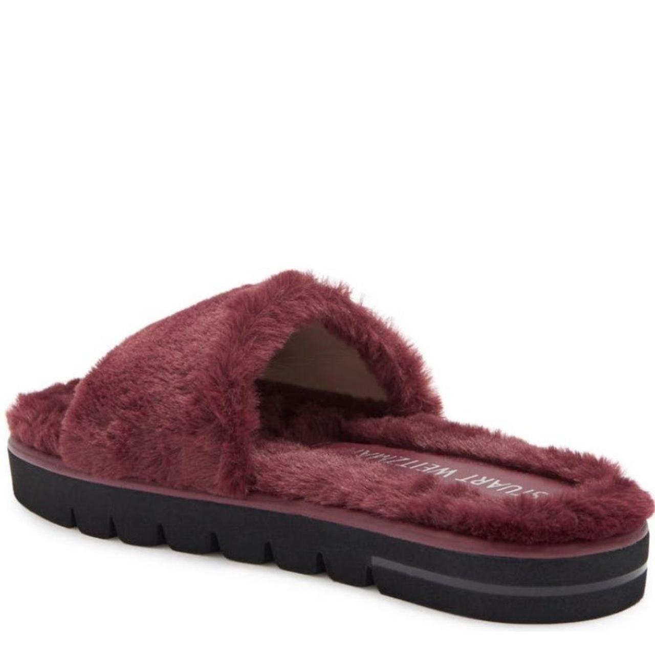 STUART WEITZMAN Elodie chill faux fur outlets Slide Sandals