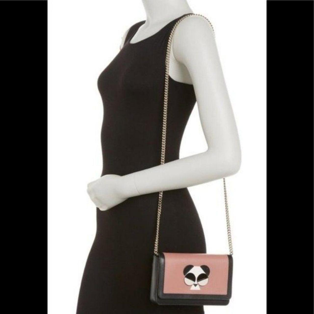 KATE SPADE gentle shops panda chain crossbody wallet