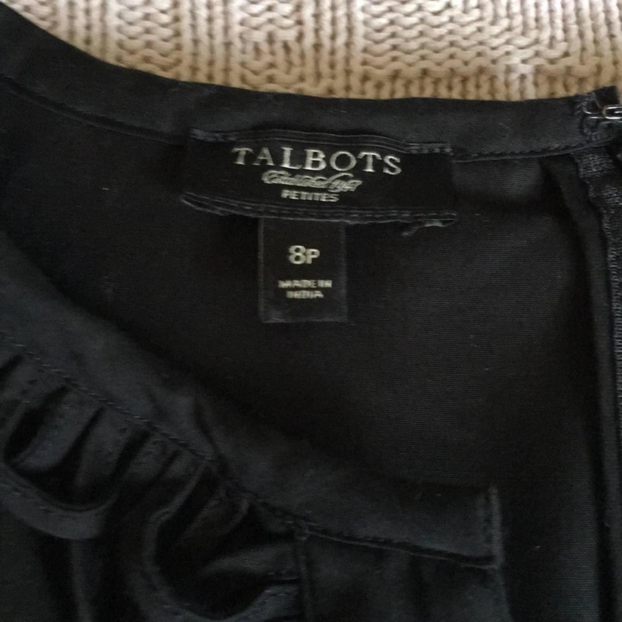 Talbots Black Womens Size 8P Dress