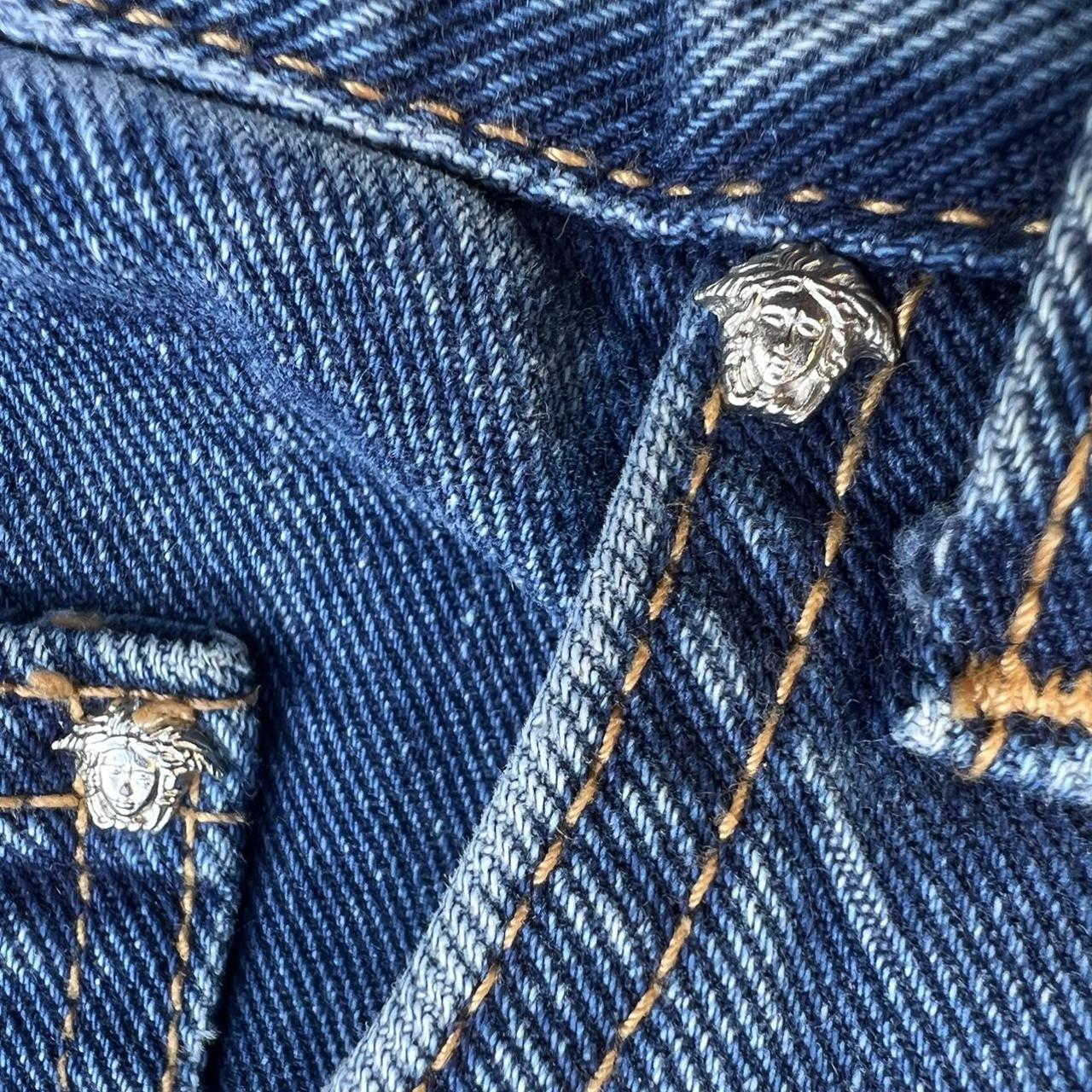 Versace Jeans Couture Women's Blue and Black Jeans Depop