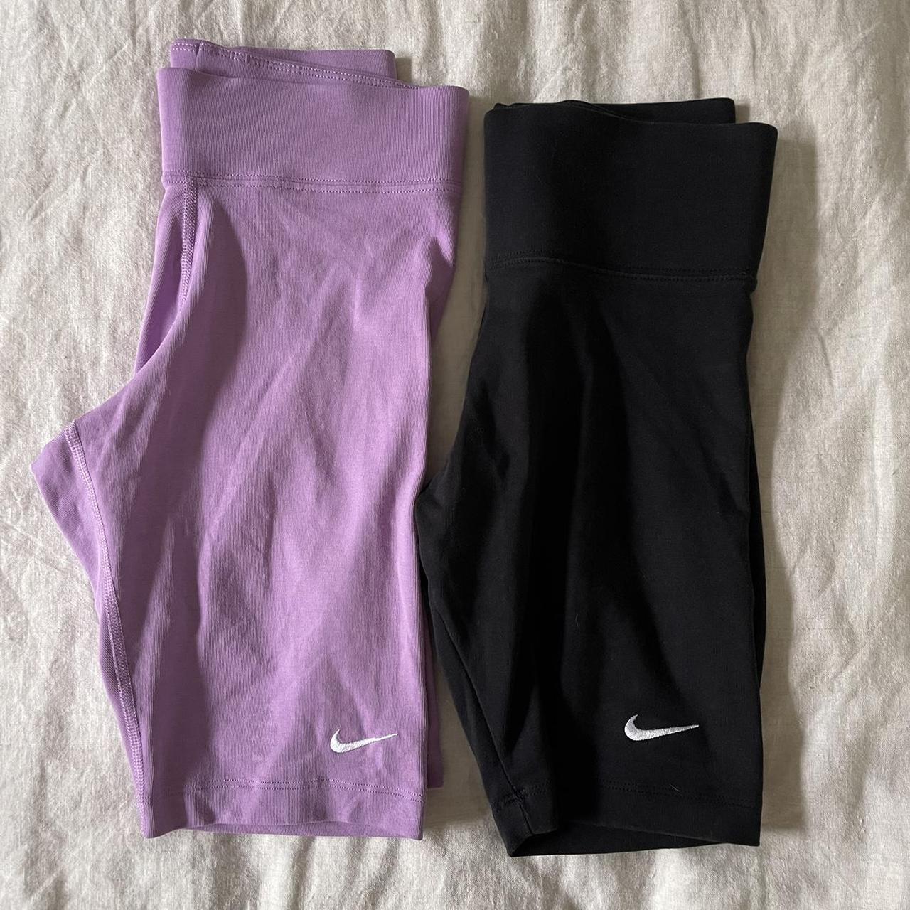 purple nike biker shorts