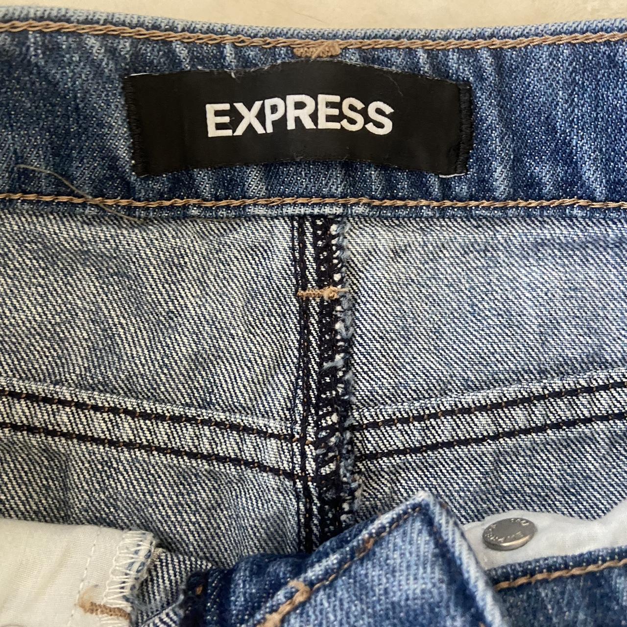 EXPRESS denim mini skirt free shipping... - Depop