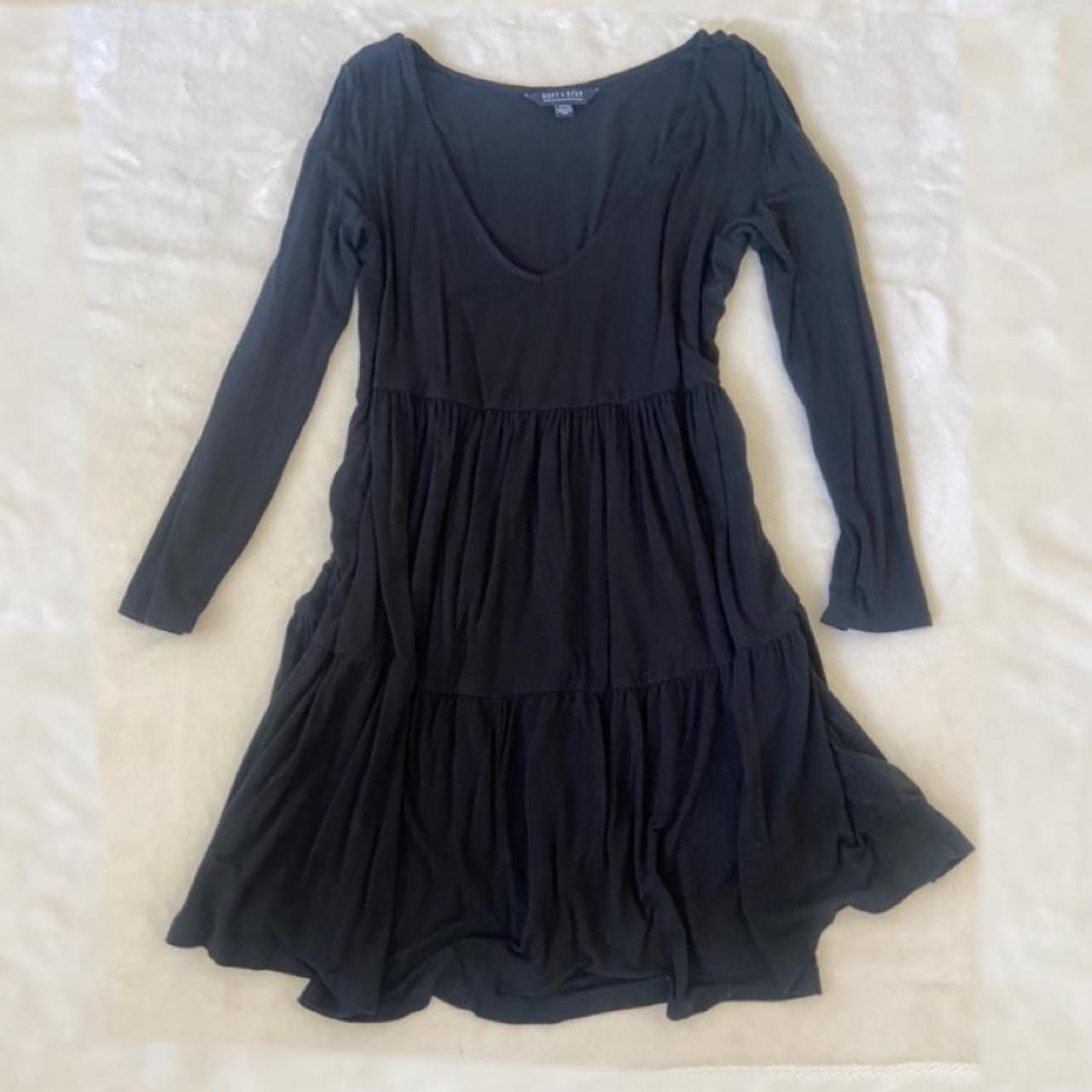 american eagle soft and sexy black flowy dress... - Depop