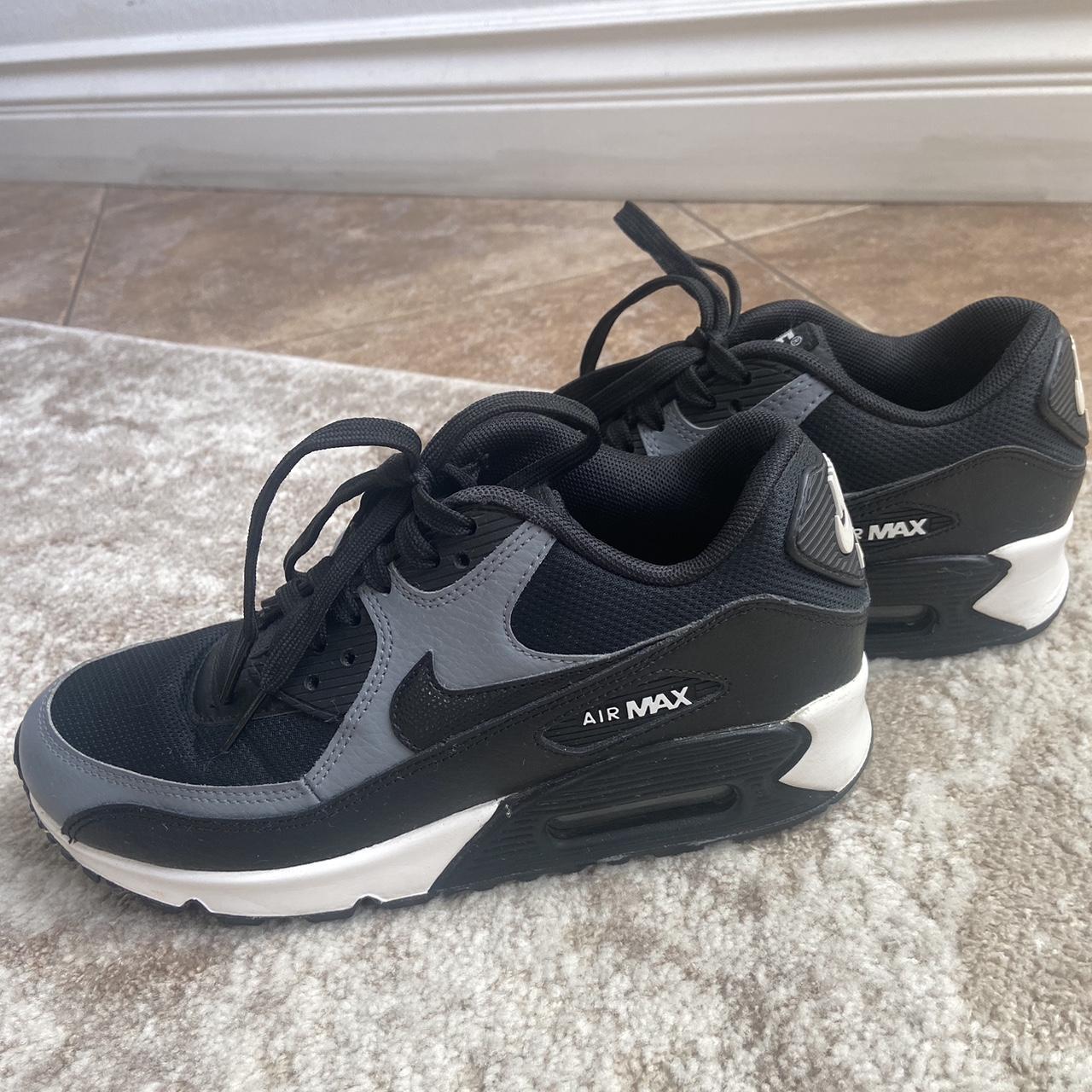 NIKE AIR black sneakers worn only a couple of... - Depop