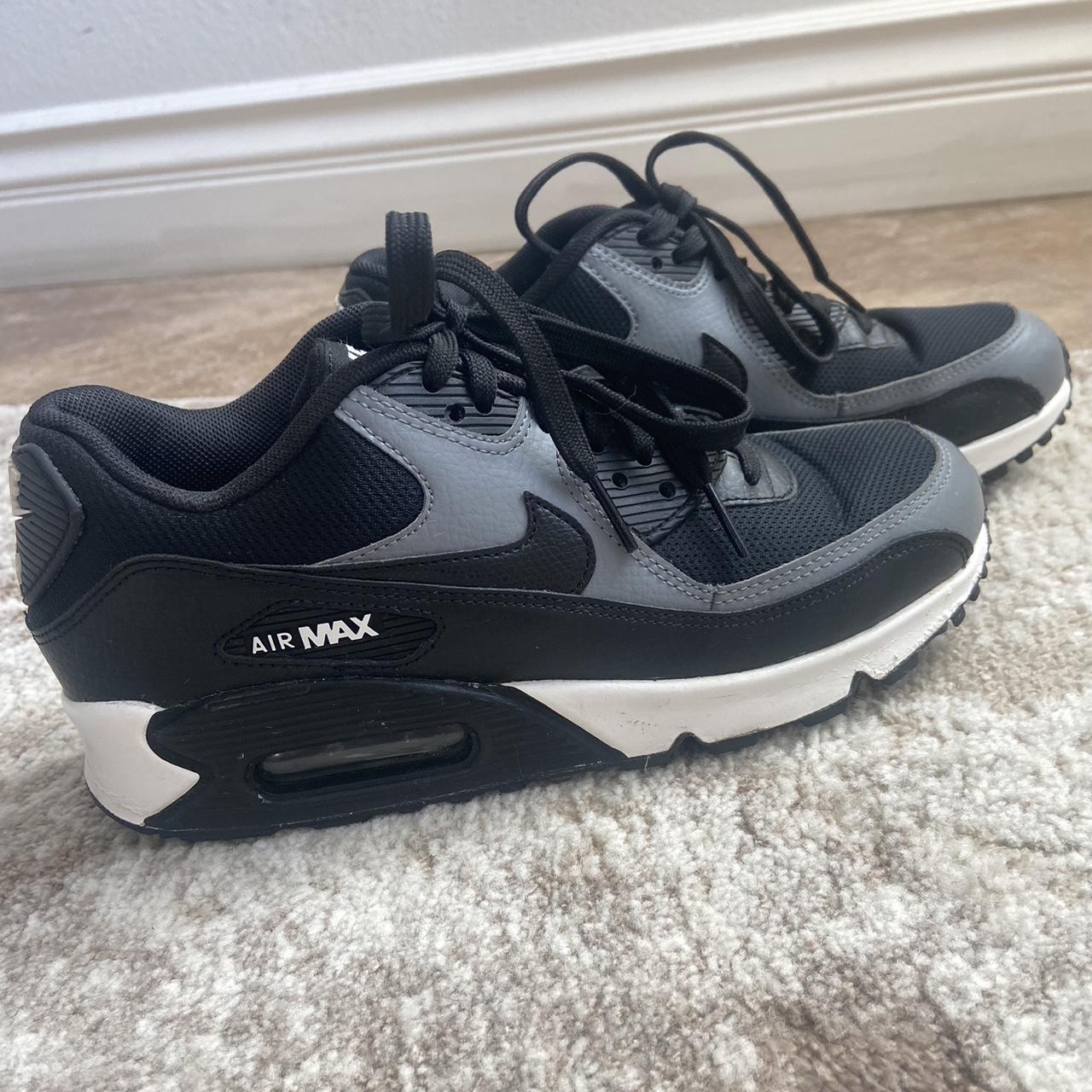 NIKE AIR black sneakers worn only a couple of... - Depop