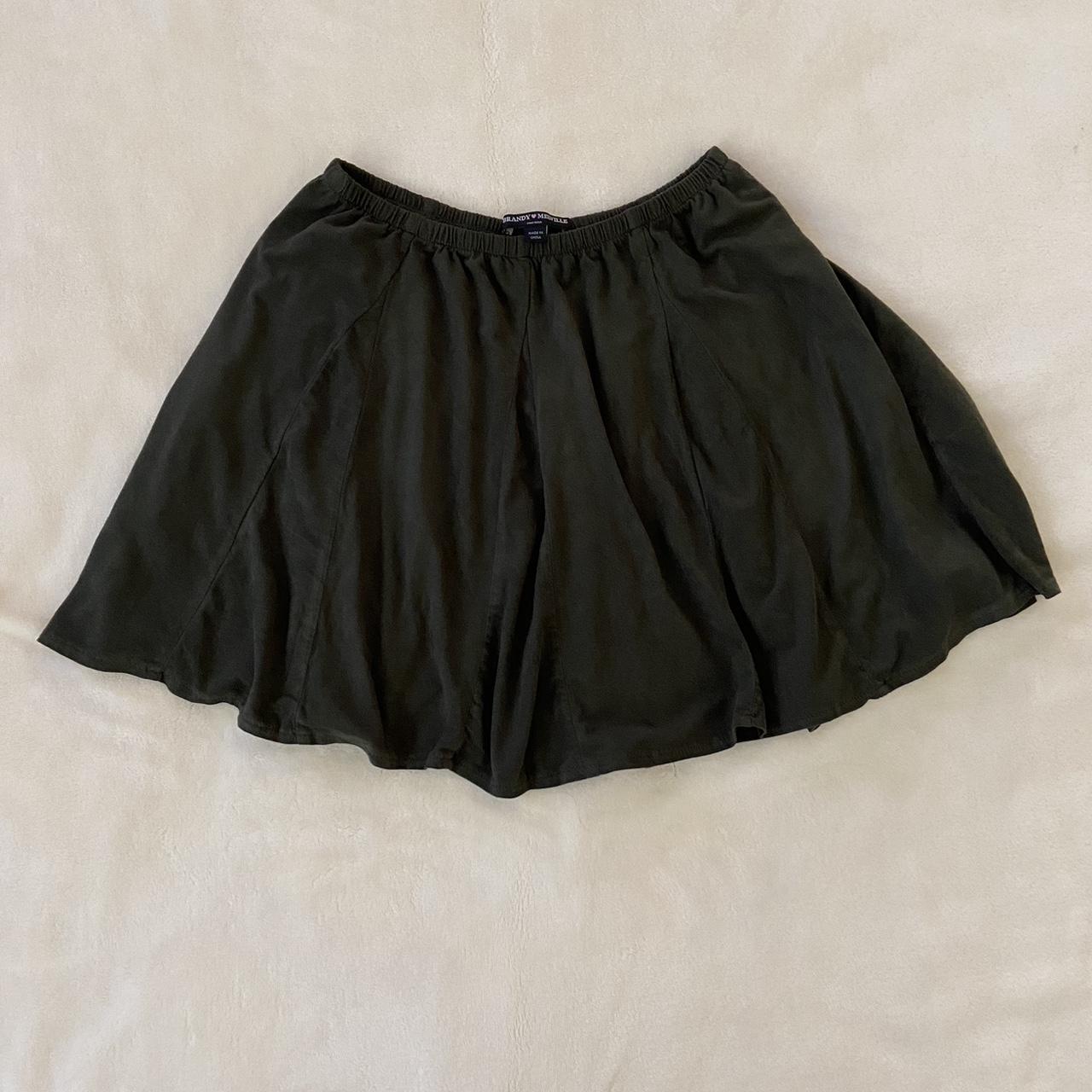brandy melville green flowy skirt free shipping... - Depop