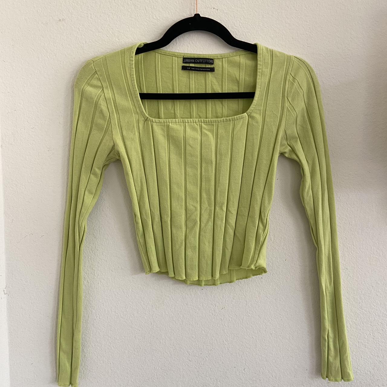 Urban outfitters lime square neck top !! free... - Depop
