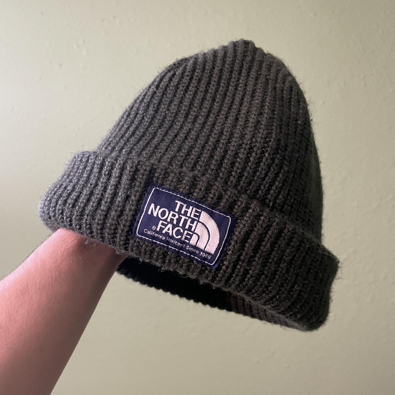 The North Face Men's Green and Grey Hat | Depop