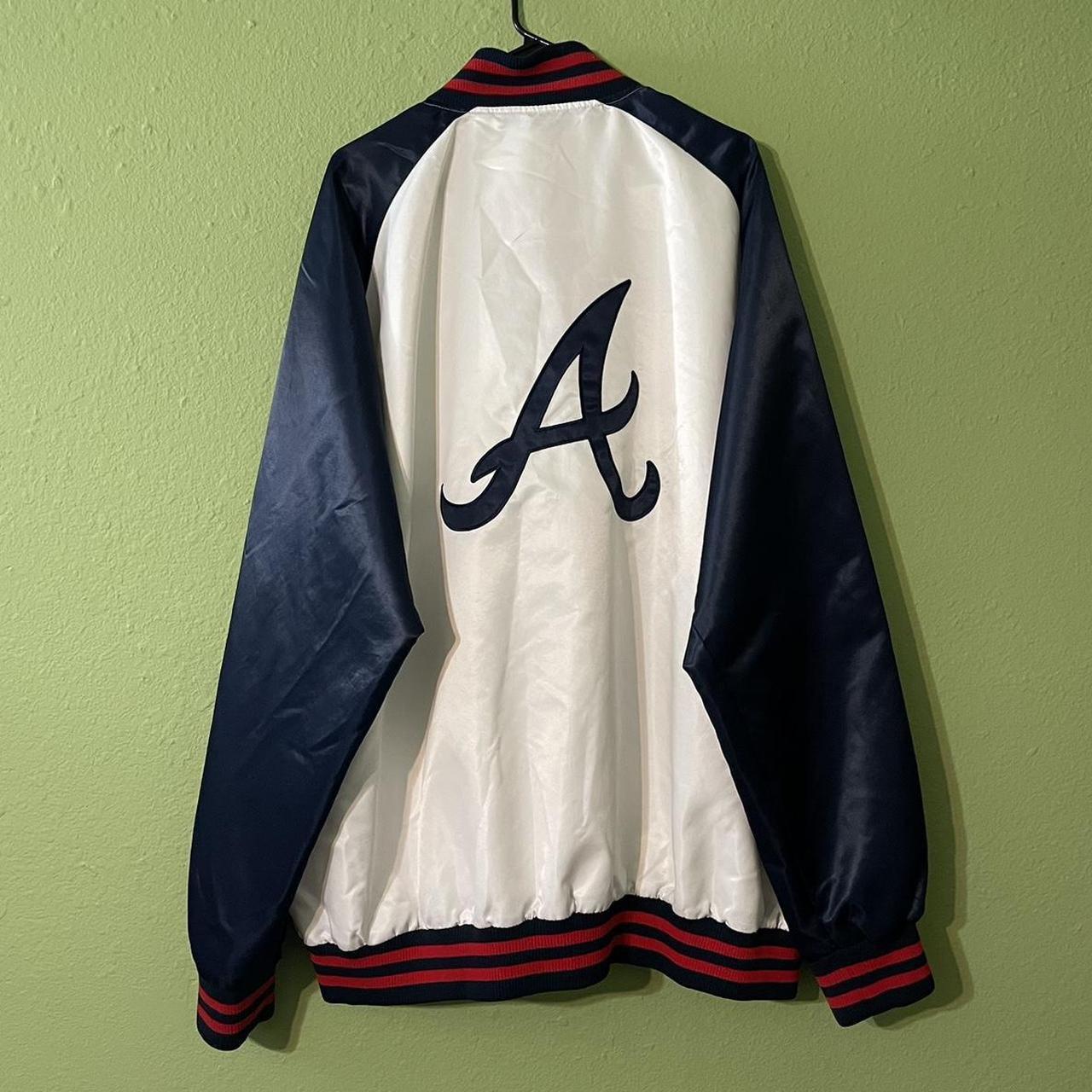 Vintage 90s Atlanta Braves Starter Satin Jacket. - Depop