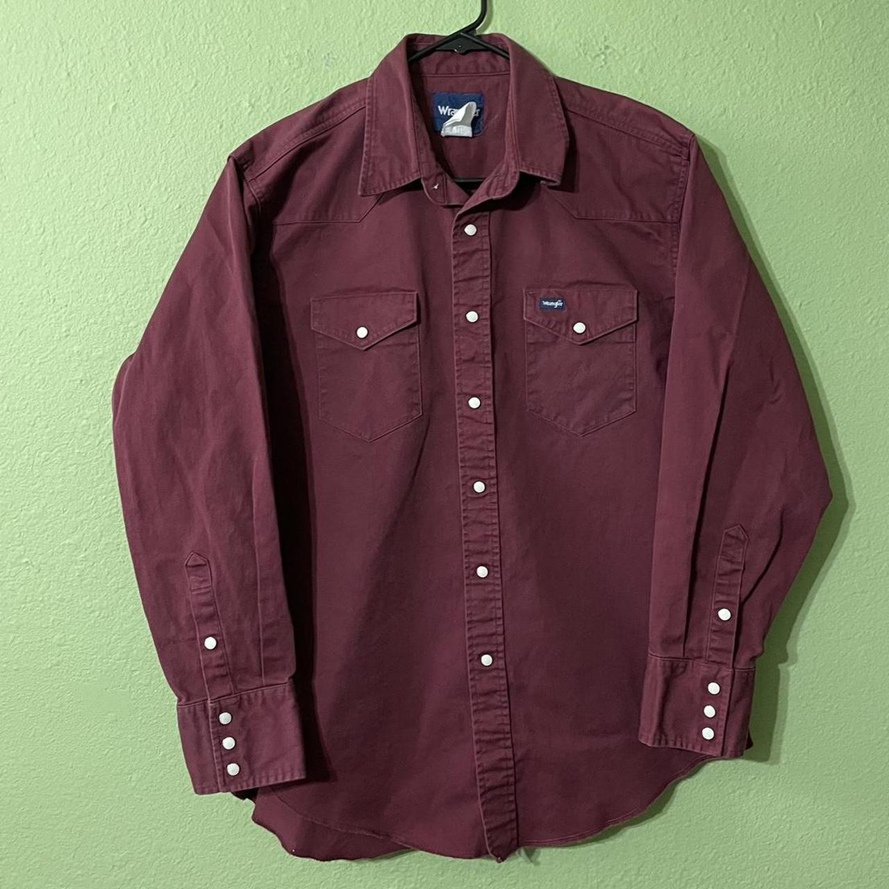 Vintage western pearl snap shirt by Wrangler in a... - Depop