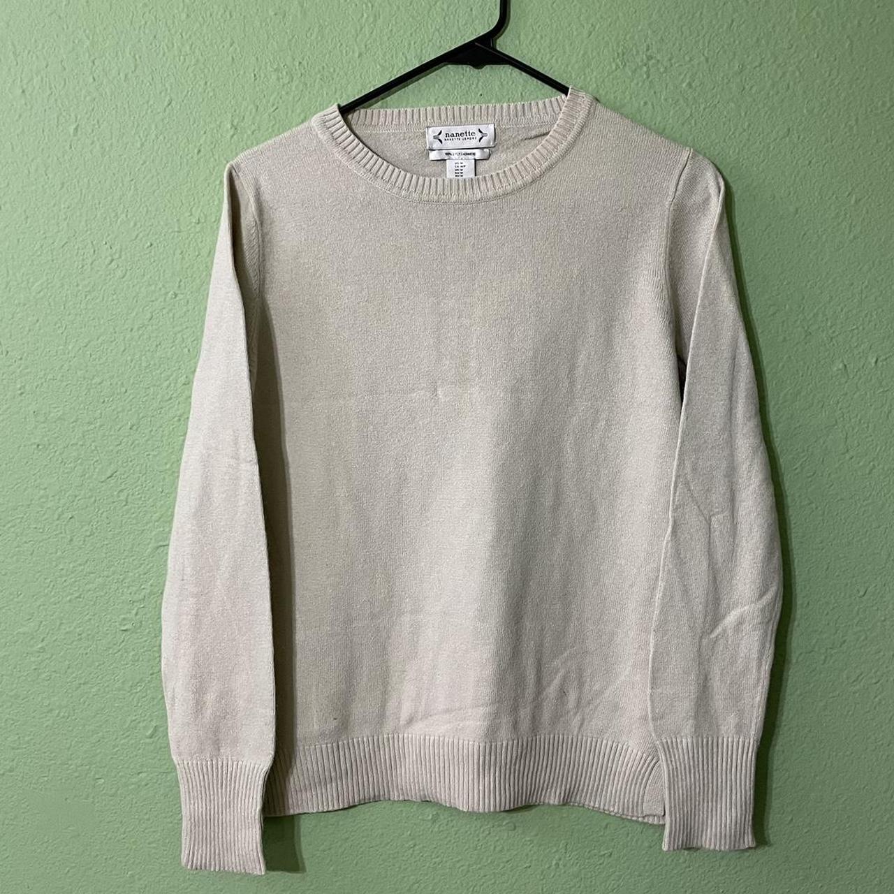 Beige Ply Cashmere Sweater By Nanette Lepore Size Depop