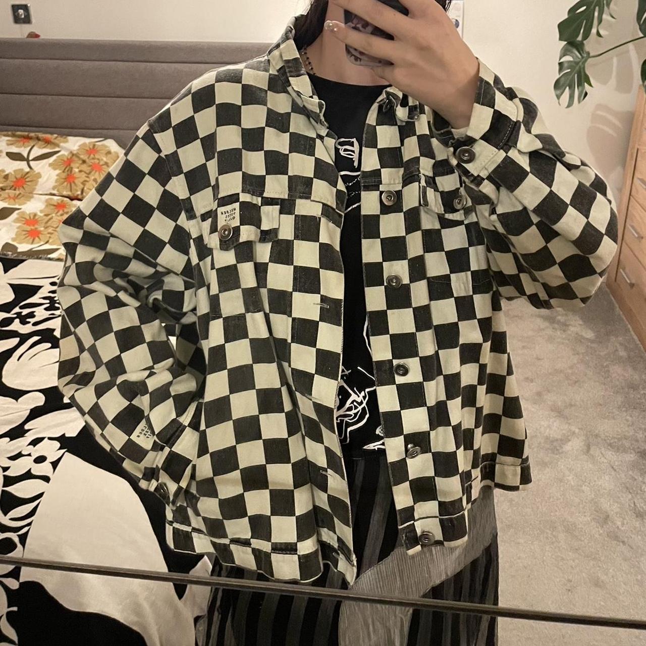 Helder vices checkerboard denim jacket super comfy