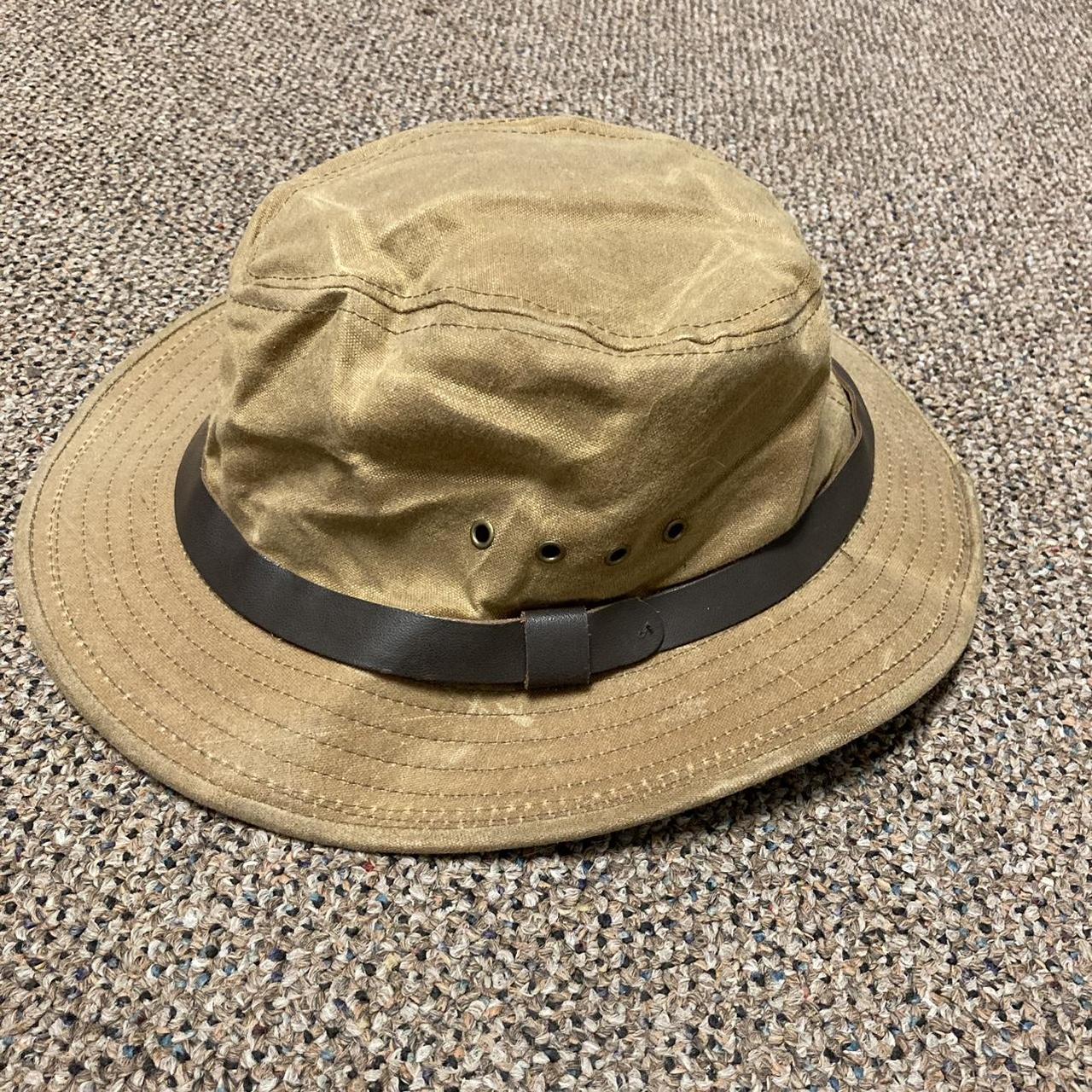 Filson Tin Cloth Packer Hat Made in USA Size Large - Depop