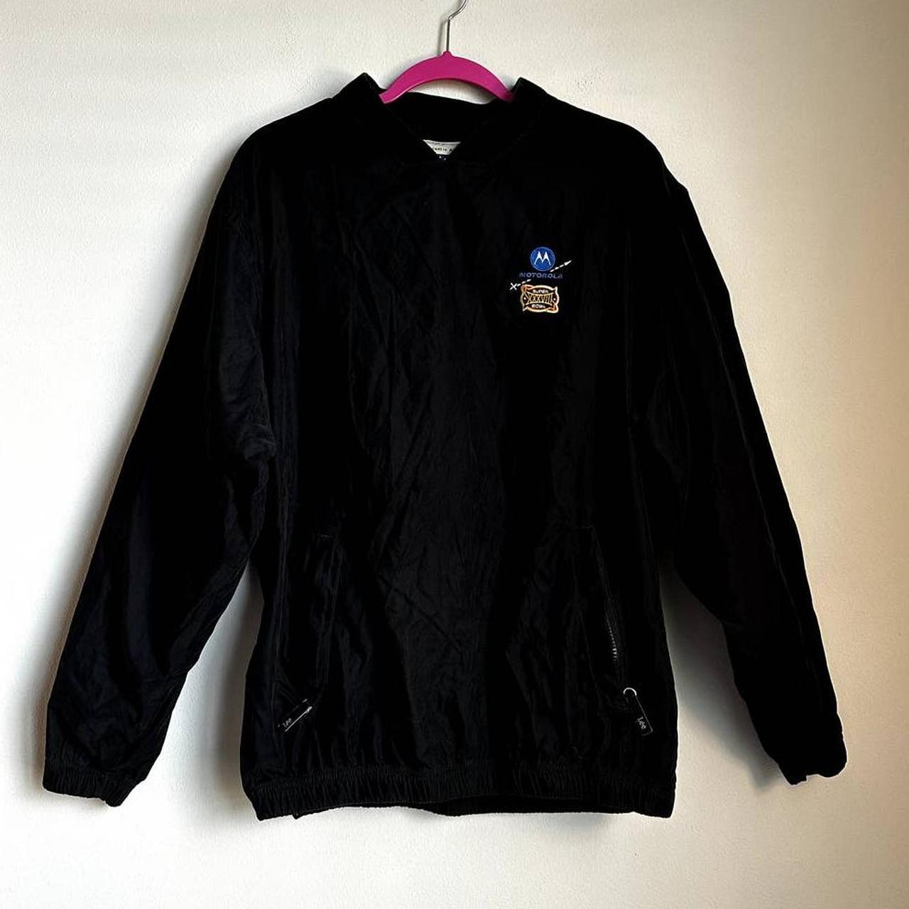 Vintage Lee Black Super Bowl 38 Pullover Jacket Size... - Depop