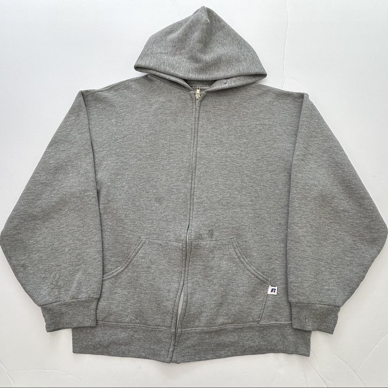 Russell Athletic Men's Grey Hoodie | Depop