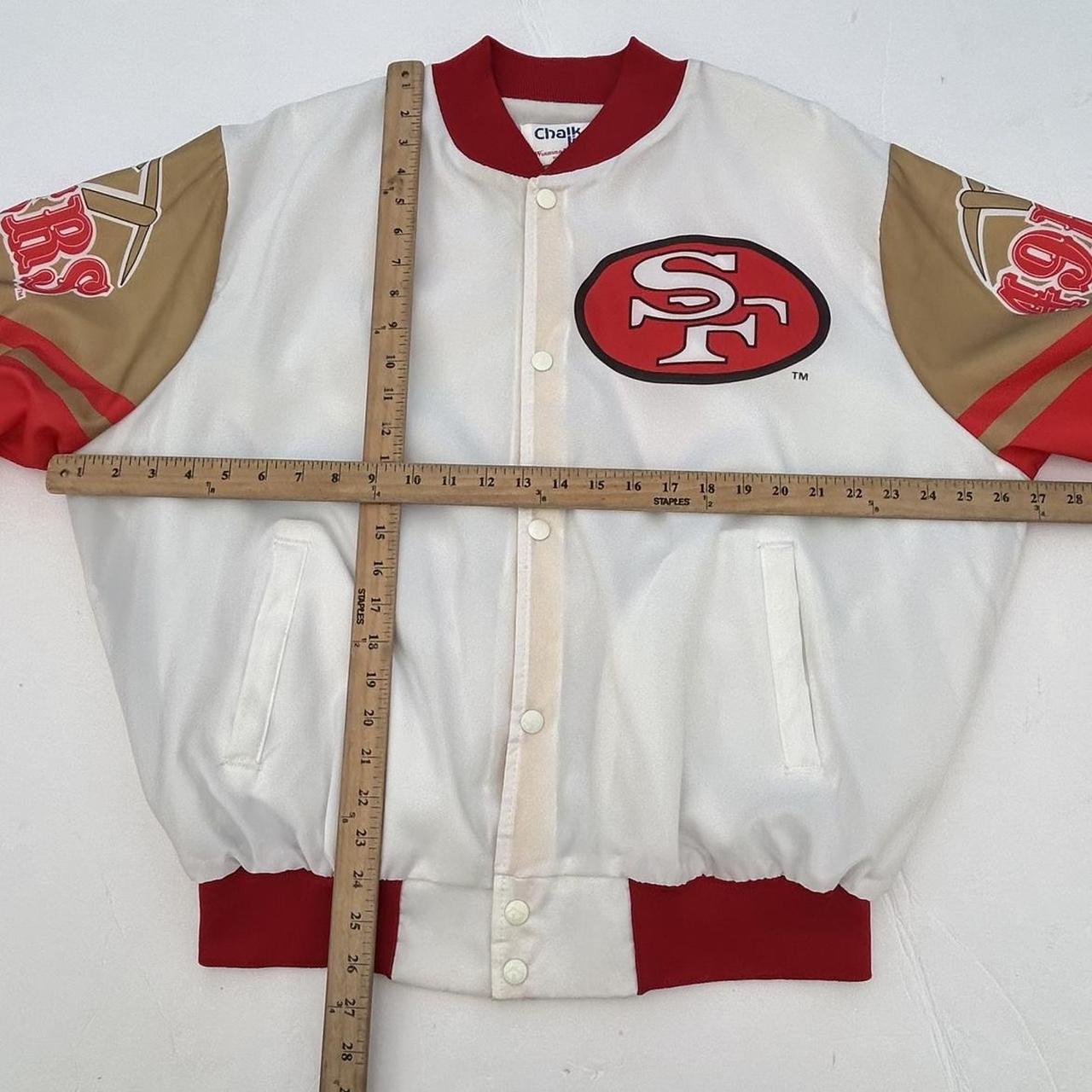 San Francisco 49ers Vintage 80s Chalk Line Satin - Depop