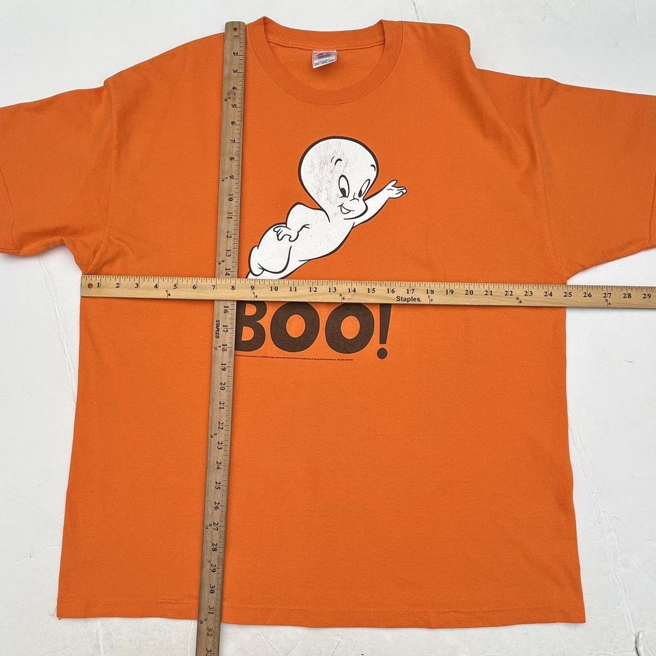 Casper The Friendly Ghost T Shirt Mens Size XL Orange Halloween Short  Sleeve Y2K