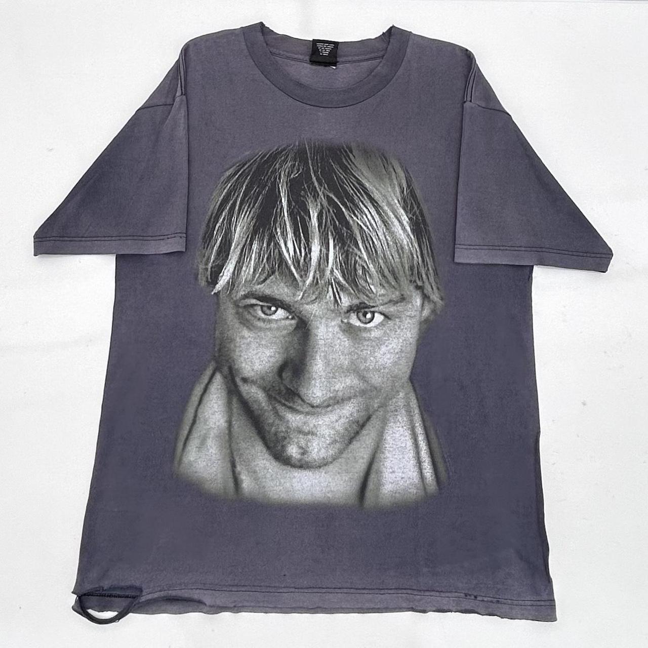 Vintage 90's Kurt Cobain Big Face Graphic T Shirt... - Depop