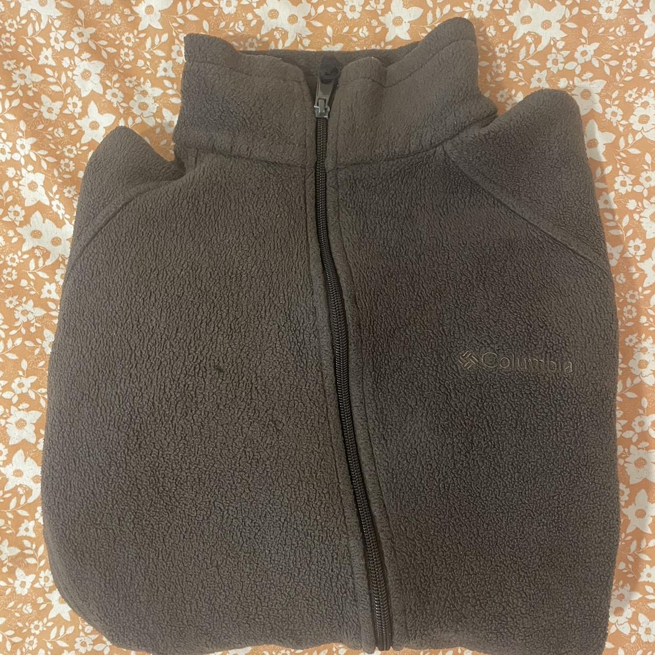 Women’s Brown Full Zip Columbia fleece Best fit... - Depop