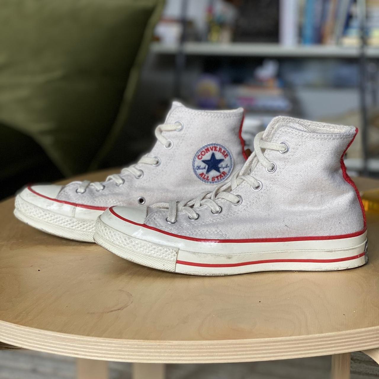 Converse Women's Cream and White Trainers | Depop