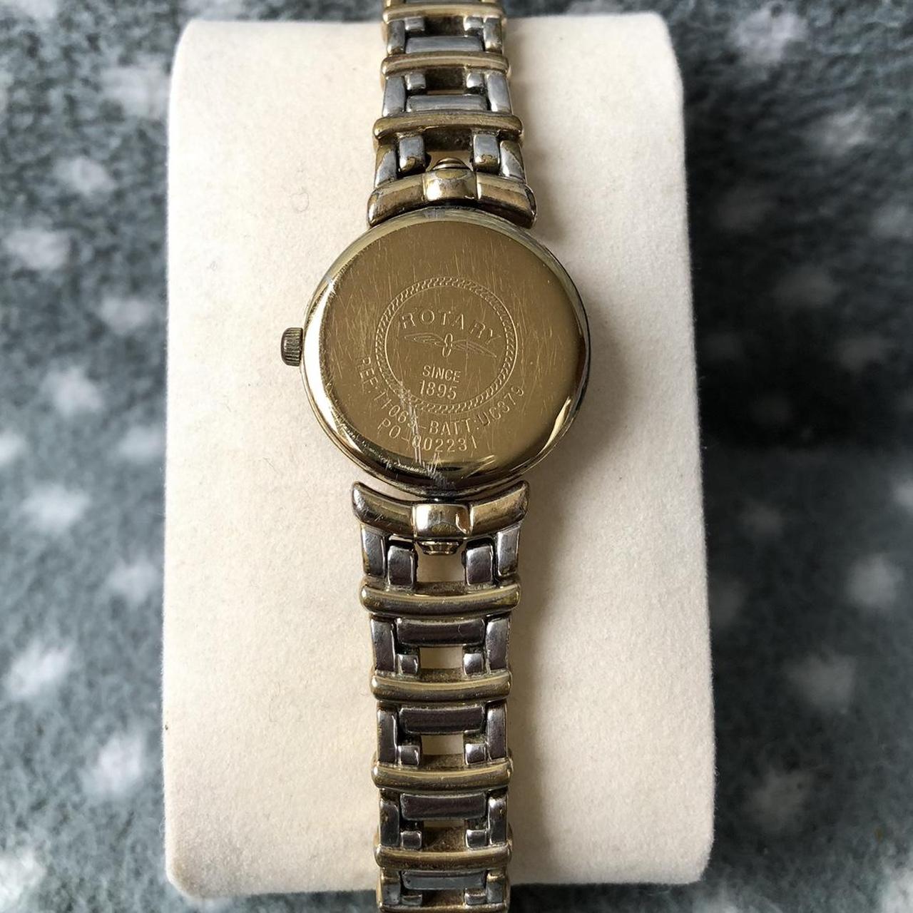 Rotary Women's Gold and White Watch | Depop