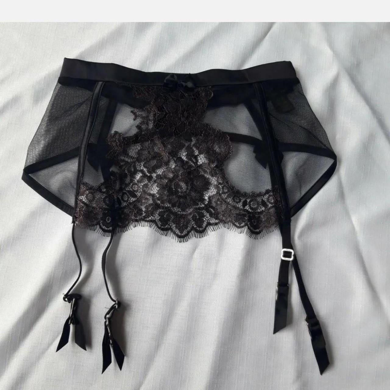 Honey Birdette Valentina Black Suspender Belt Size Xs Depop