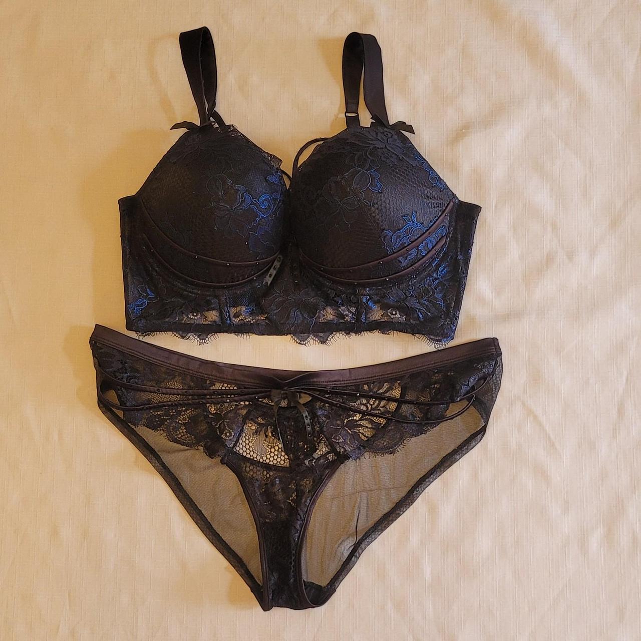 Honey Birdette Madame Sapphire Bra 36DD And Large... - Depop