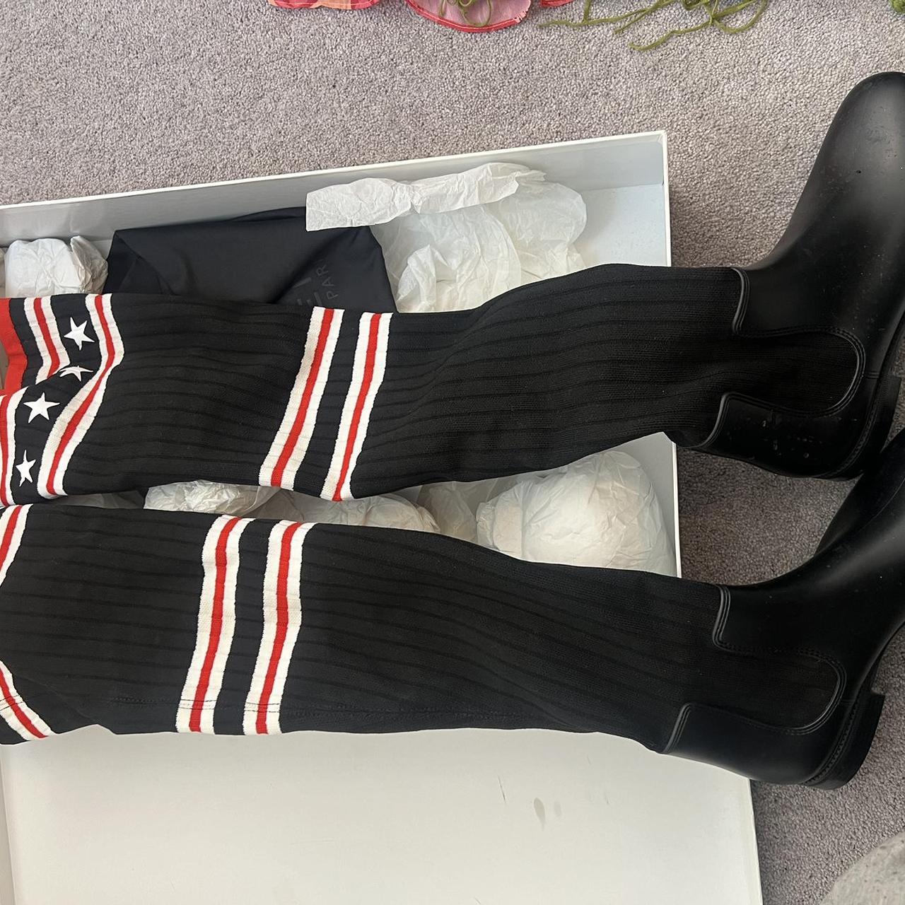 givenchy black white red sock boots size 39 good