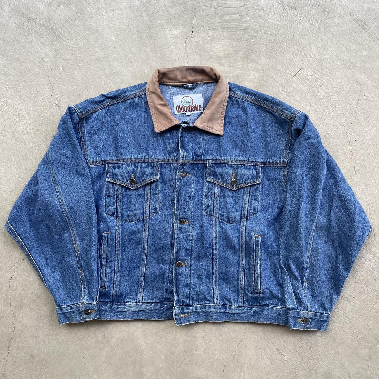 Vintage Woodlake Cropped Denim Jacket Tagged size... - Depop