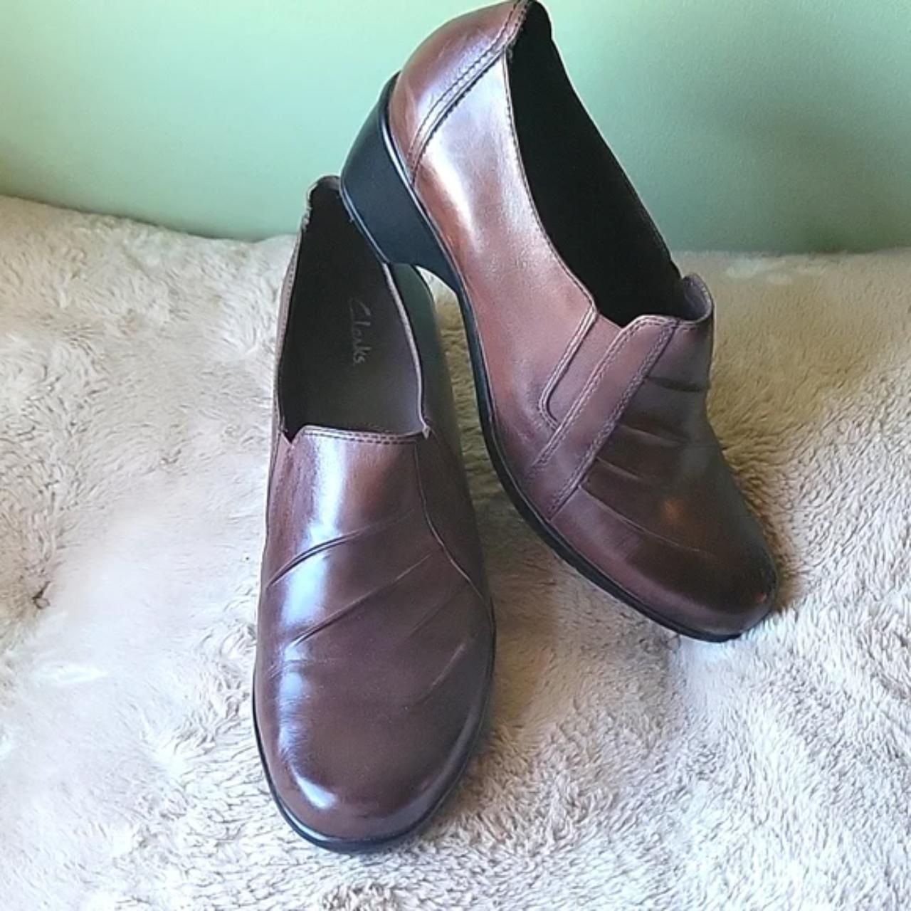 Clarks Shoes. Size 10 M. Mahogany brown. Like new. Depop