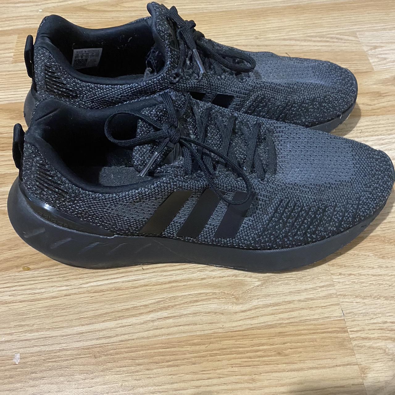 Mens black adidas trainers size 9 hotsell