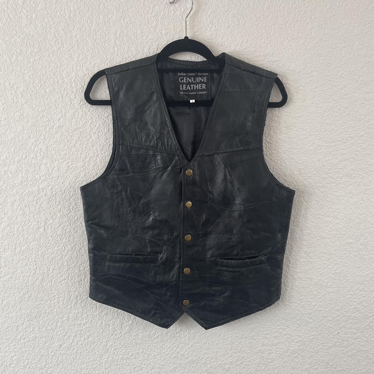 Wilson’s Leather Men's Black and Gold Gilet