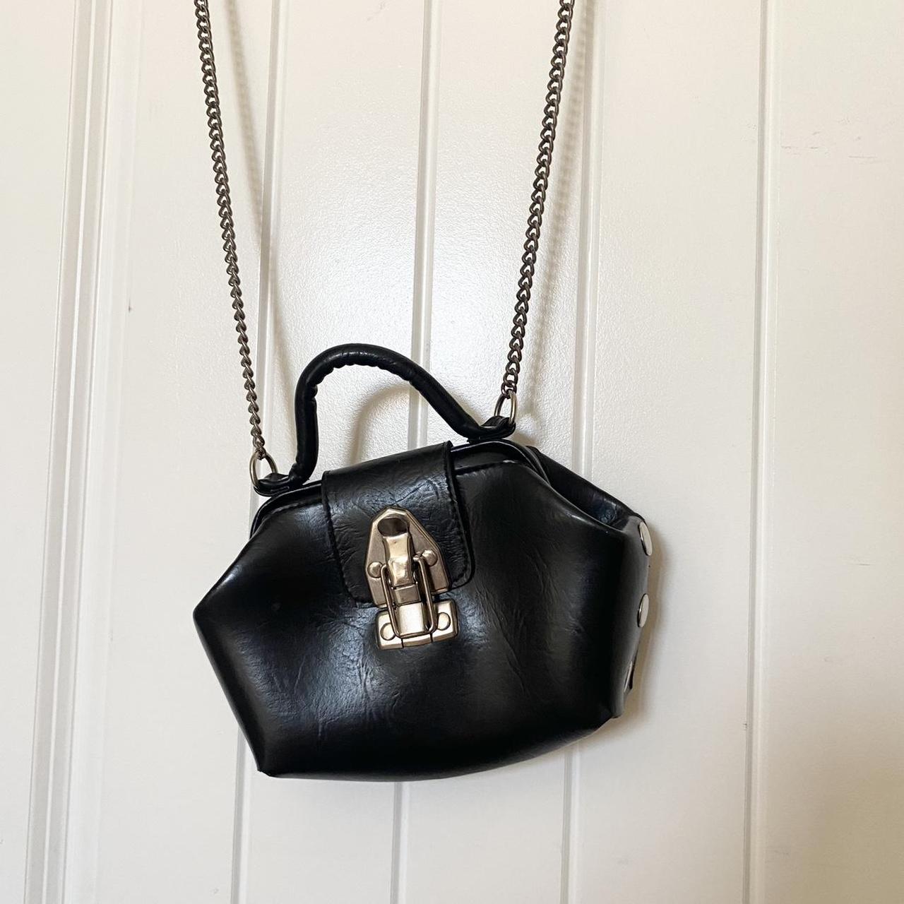 Women's Black and Silver Bag | Depop