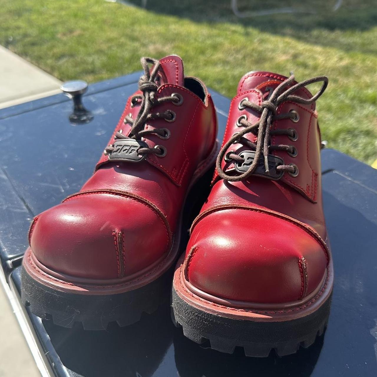 Jean Paul Gaultier 90s Cherry Leather Oxford shoes...