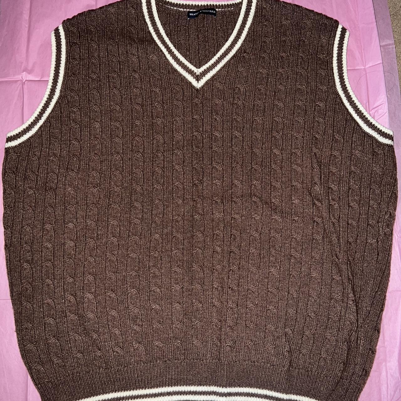 brandy melville oversized dark brown sweater vest 🤎🐿️ Depop