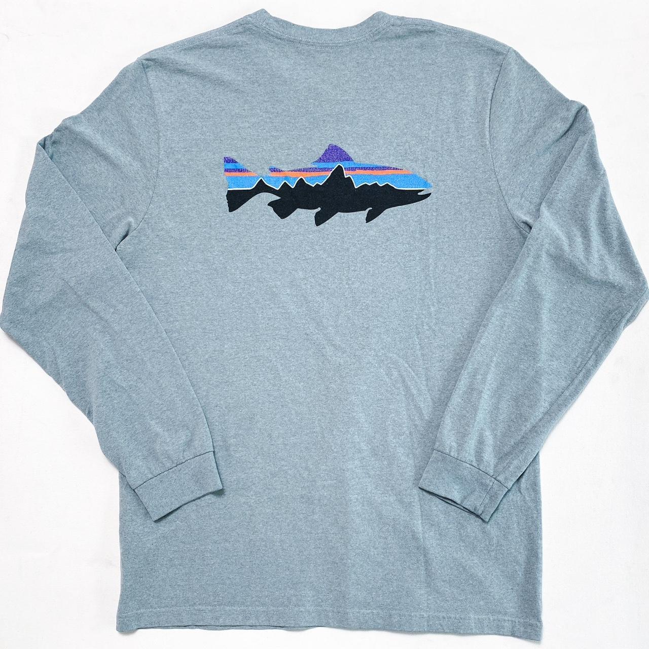 Patagonia Fish Logo Long Sleeve T-Shirt ♋️ ITEM - Depop