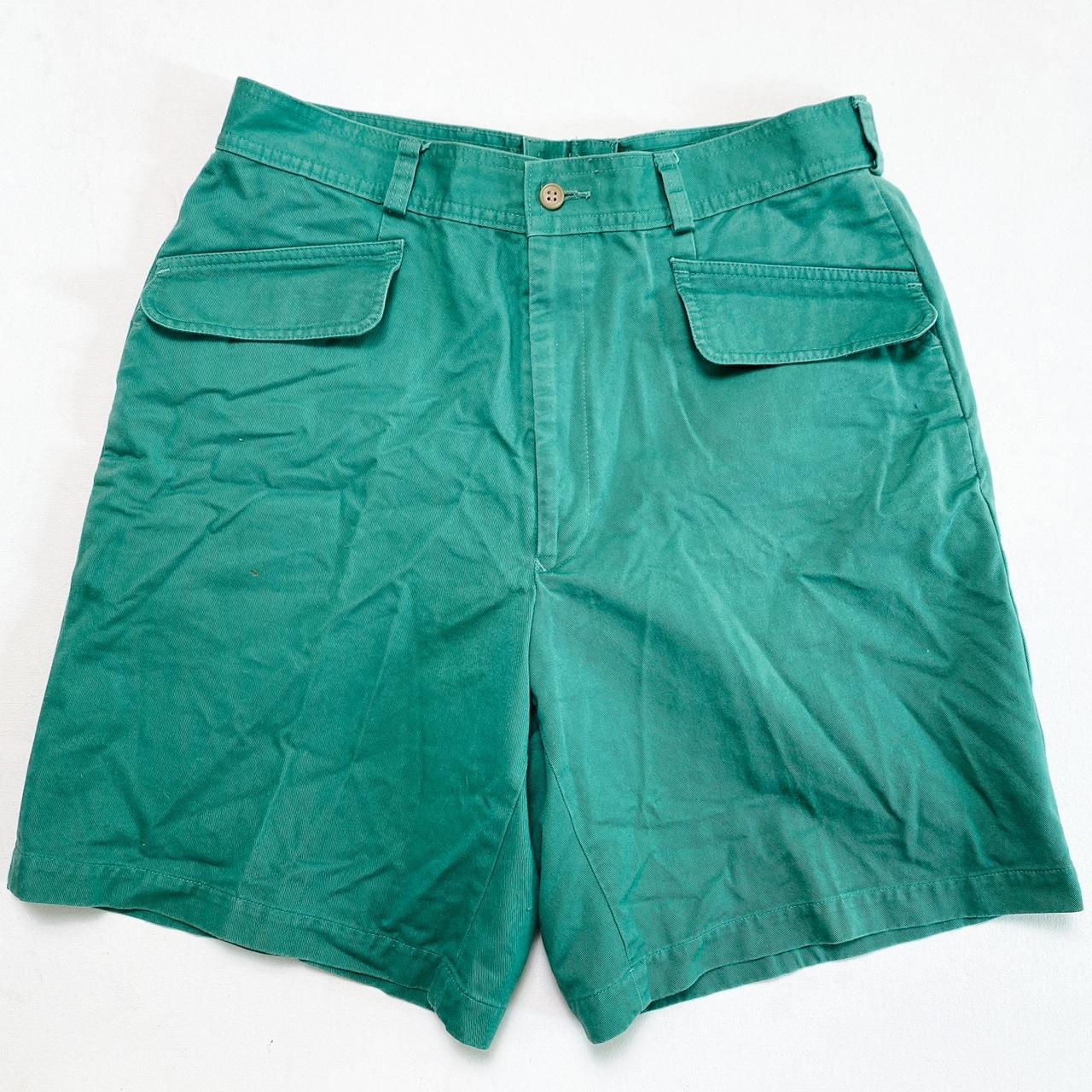 Vintage Calvin Klein Faded Green Cotton Shorts Depop