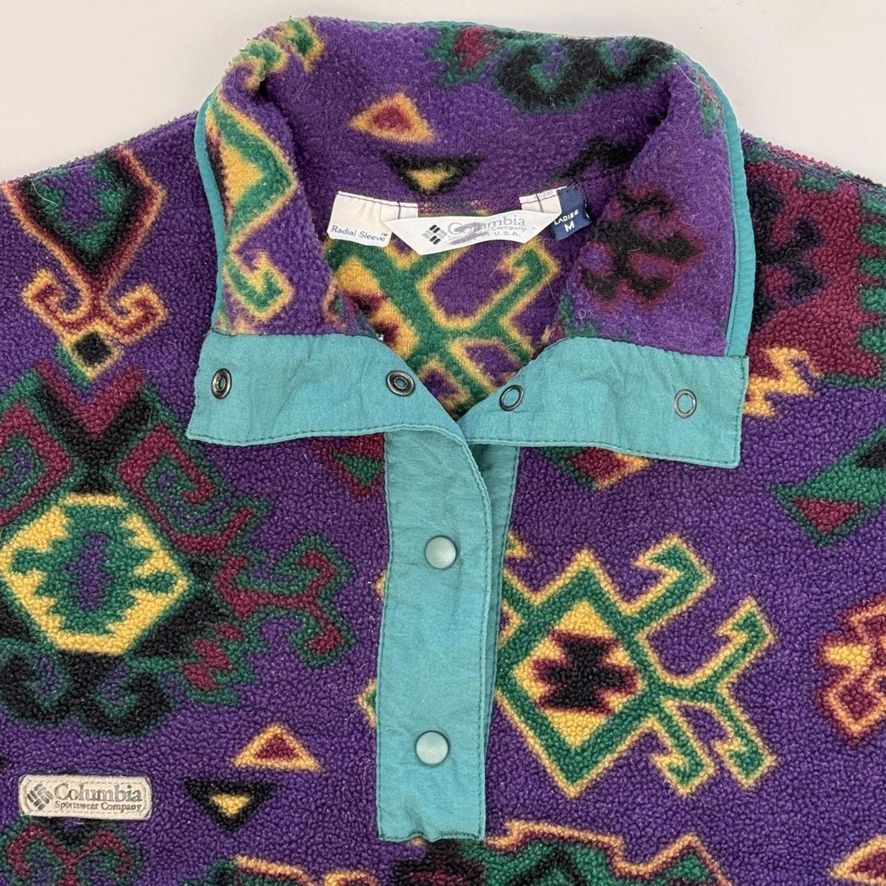 Vintage Columbia Sportswear Purple Aztec Depop