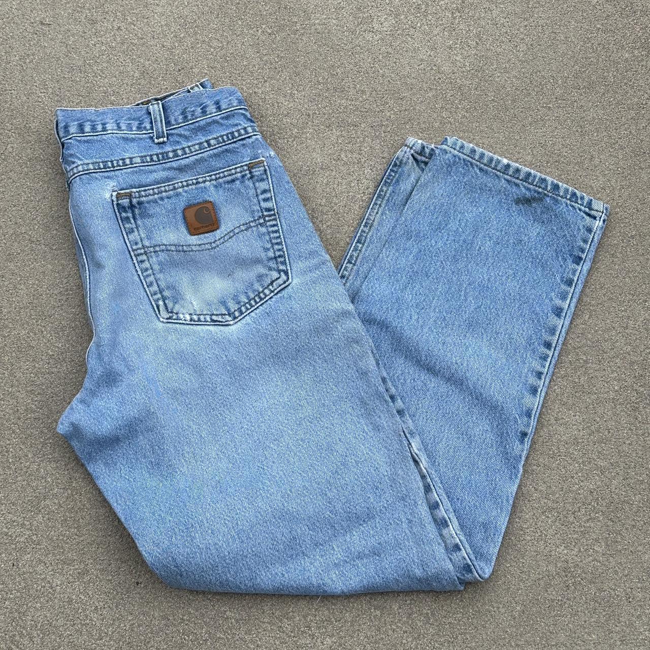 Vintage Carhartt Jeans Size 32x32 Flaws Shown - Depop