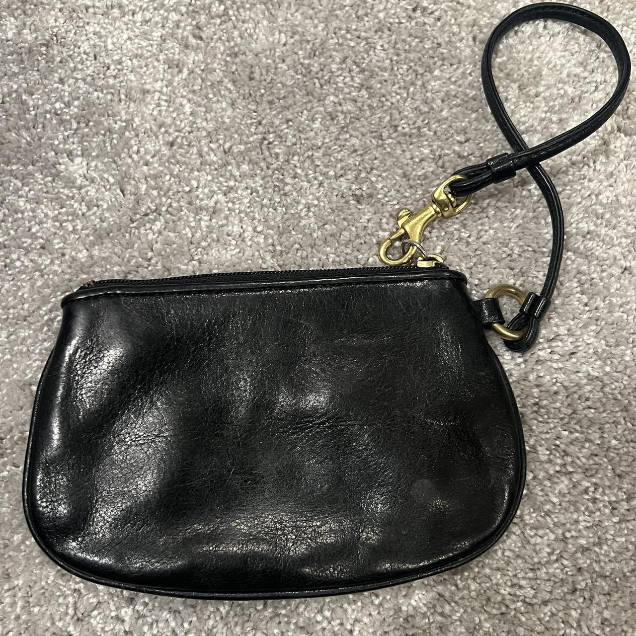 Coach “Small Wristlet” Black Two card slots - Depop