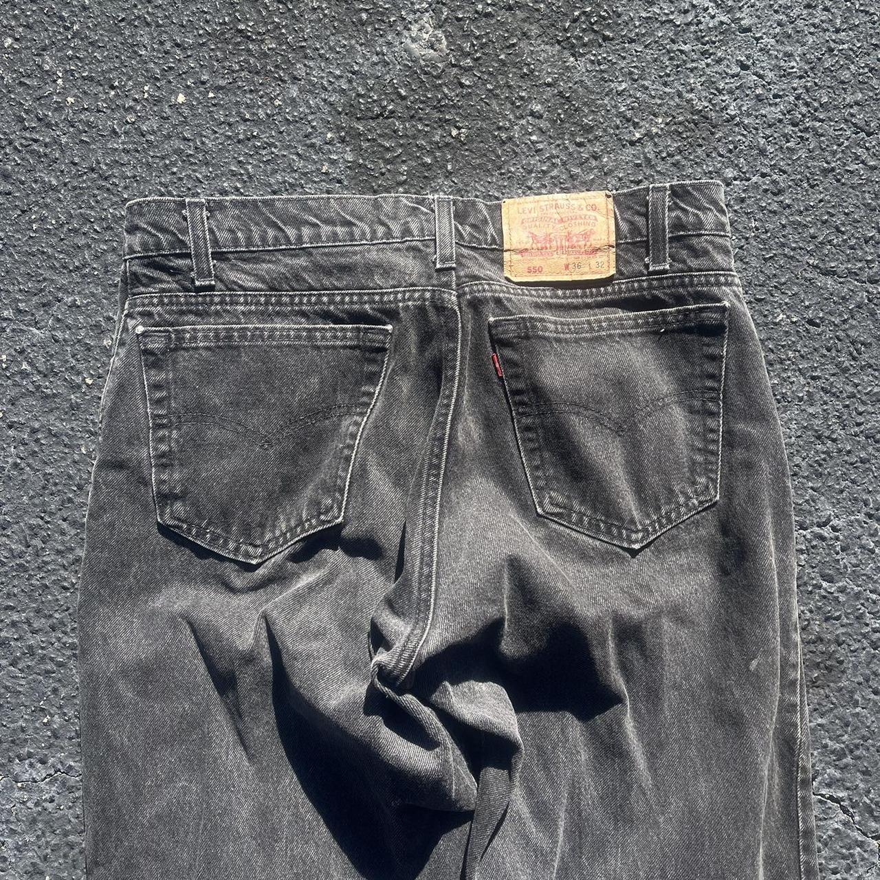 Fire Levi’s 550 black denim jeans Men’s size 34”... - Depop