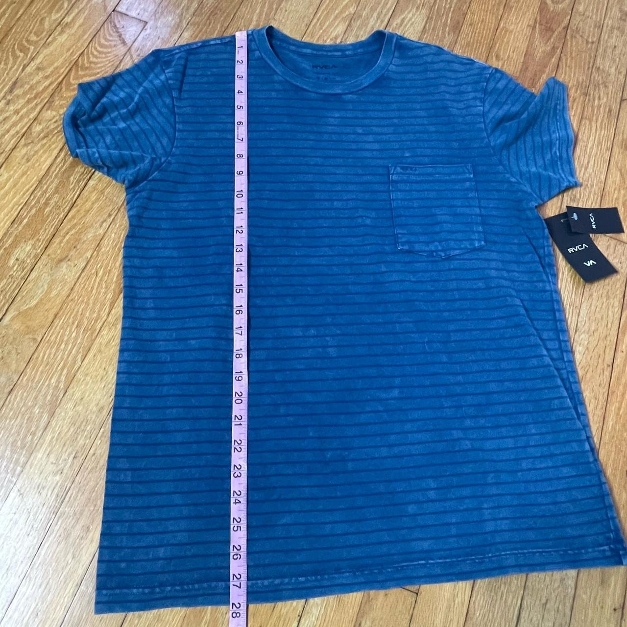 RVCA New Striped Blue T-Shirt Men’s Size Medium All... - Depop